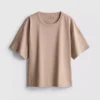 Boxy-T-Shirt aus Baumwolle mit Rundhalsausschnitt