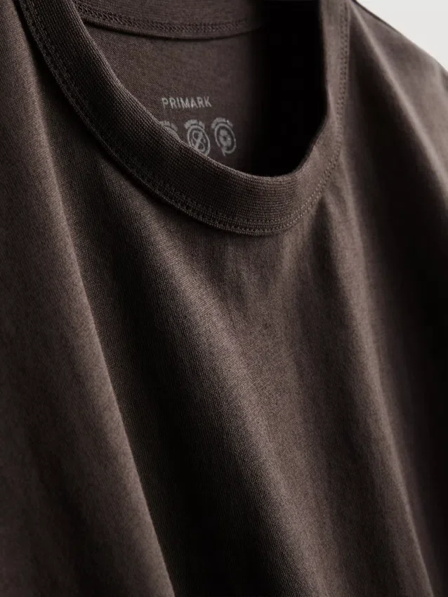 Boxy-T-Shirt aus Baumwolle mit Rundhalsausschnitt