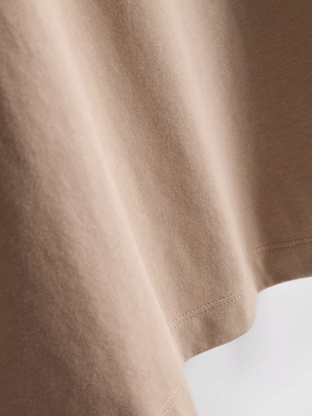 Boxy-T-Shirt aus Baumwolle mit Rundhalsausschnitt