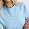 Boxy-T-Shirt mit Nahtdetails aus baumwollreichem Material