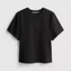 Boxy-T-Shirt mit Nahtdetails aus baumwollreichem Material