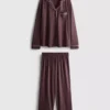 Boyfriend-Schlafanzug aus Jersey mit Paspelierung