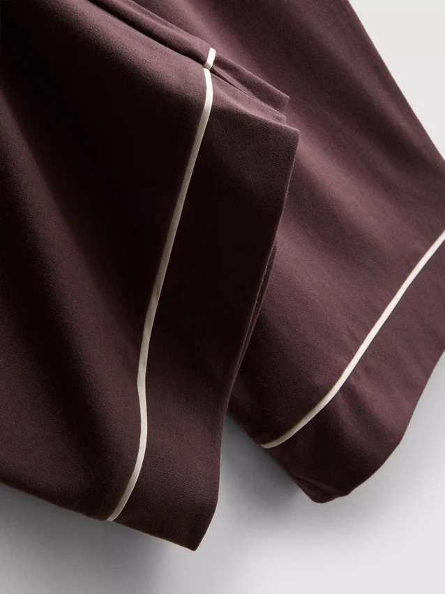 Boyfriend-Schlafanzug aus Jersey mit Paspelierung