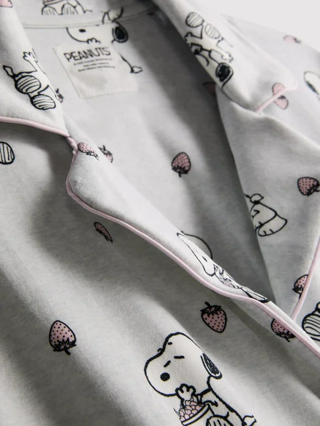 Boyfriend-Schlafanzug mit Snoopy-Motiv