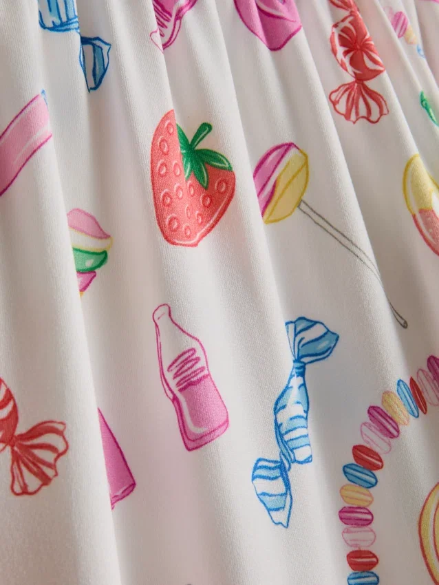 Boyfriend-Schlafanzug mit Süssigkeiten-Print