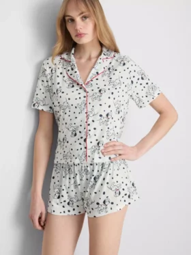 Boyfriend-Shorty-Schlafanzug mit «101 Dalmatiner»-Print von Disney