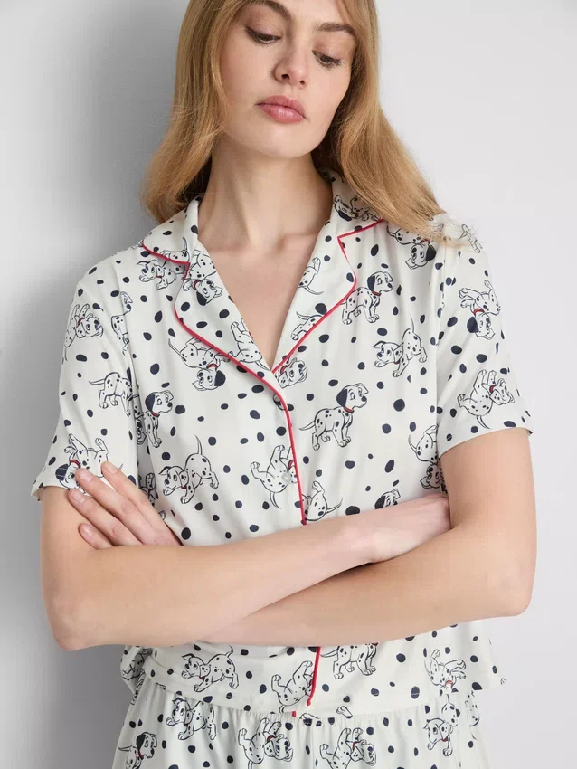Boyfriend-Shorty-Schlafanzug mit «101 Dalmatiner»-Print von Disney
