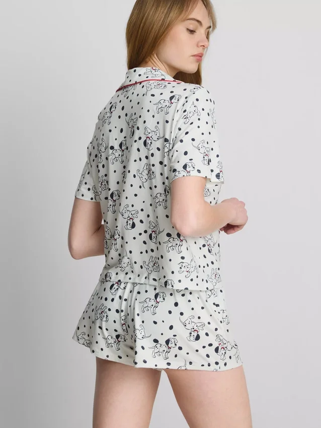 Boyfriend-Shorty-Schlafanzug mit «101 Dalmatiner»-Print von Disney