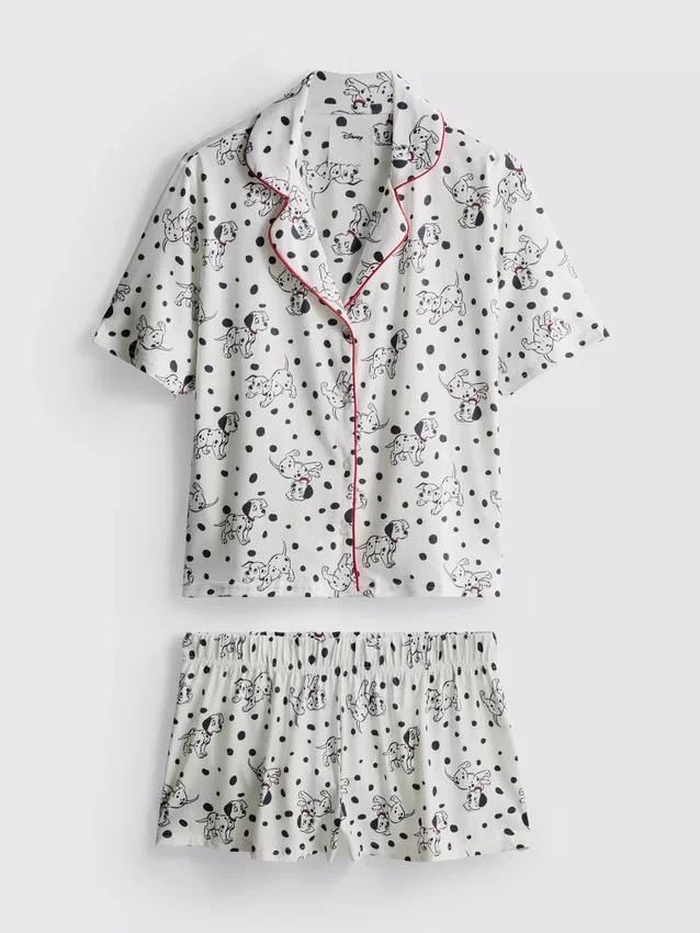 Boyfriend-Shorty-Schlafanzug mit «101 Dalmatiner»-Print von Disney