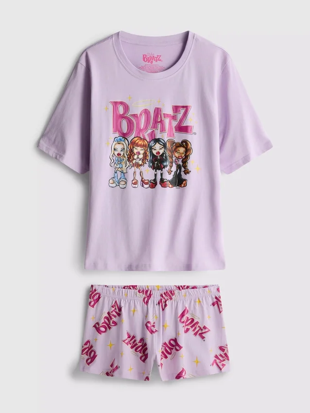 Bratz-Schlafanzug aus Baumwolle mit Aufdruck