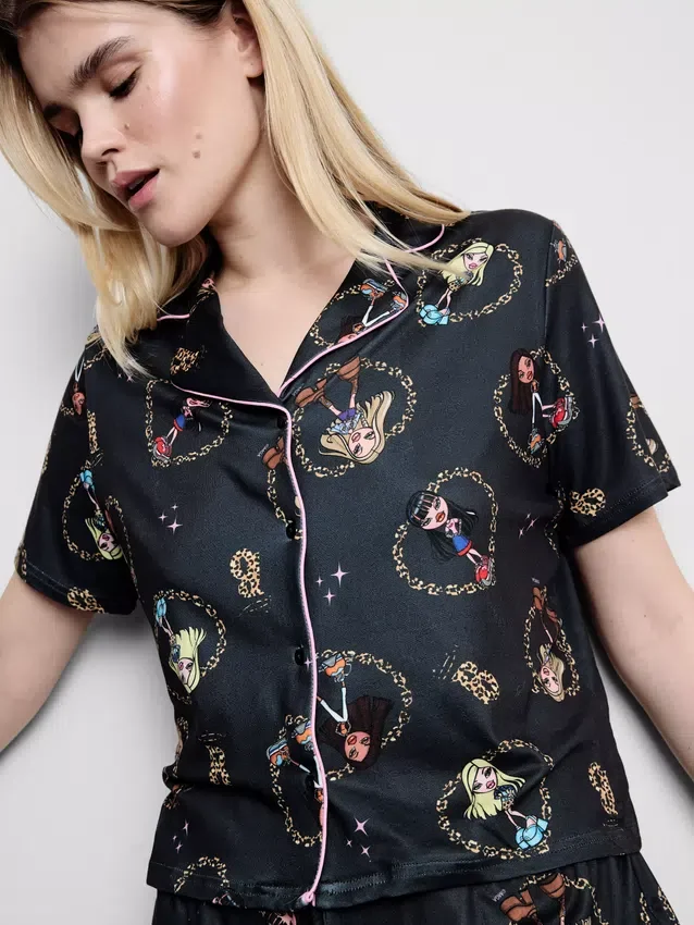 Bratz-Schlafanzug mit Grafik-T-Shirt im Boyfriend-Stil