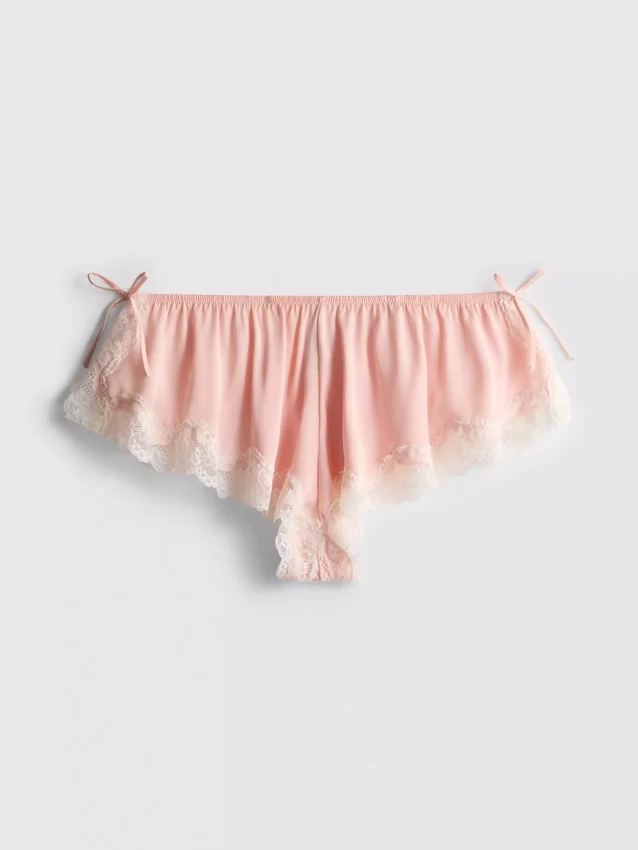 Braut-Slips aus Satin mit Spitze