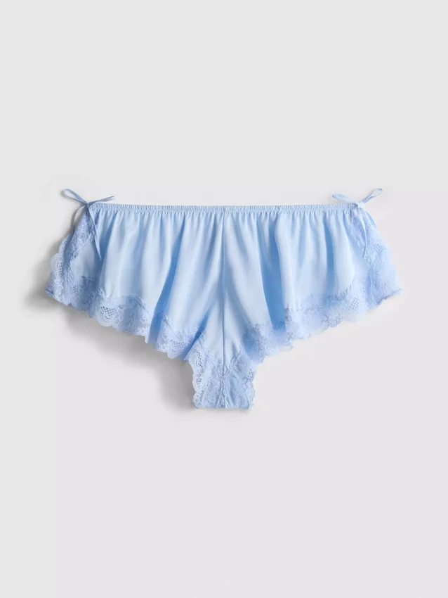 Braut-Slips aus Satin mit Spitze