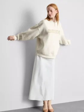 Braut-Sweatshirt mit bestickten Pailletten