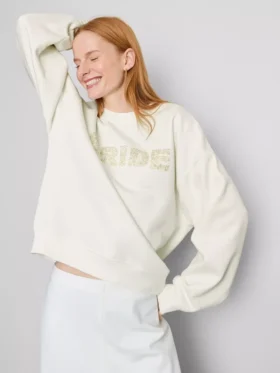 Braut-Sweatshirt mit bestickten Pailletten