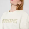 Braut-Sweatshirt mit bestickten Pailletten