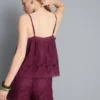 Cami-Top aus Baumwolle mit Blumenstickerei