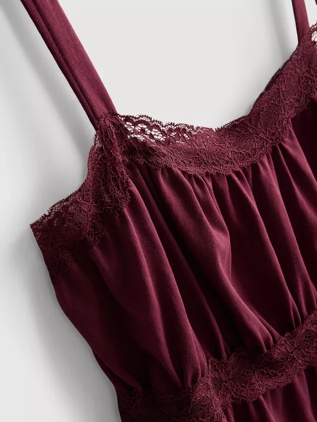 Cami-Top aus Baumwolle mit Hanky-Saum
