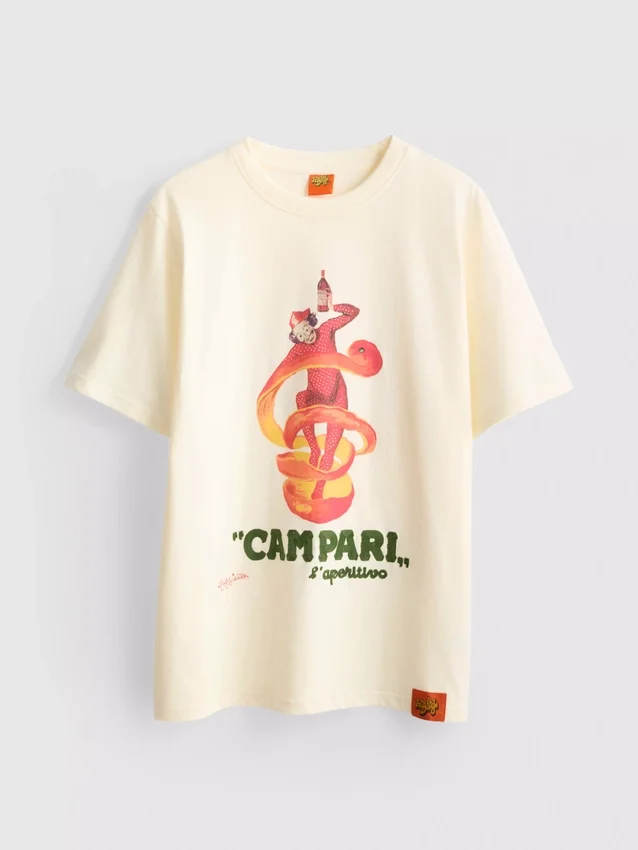 Campari Baumwoll-T-Shirt mit Rundhalsausschnitt