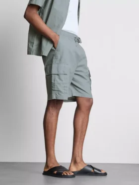 Cargo-Shorts aus Leinenmischung
