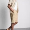 Cargo-Shorts aus Leinenmischung