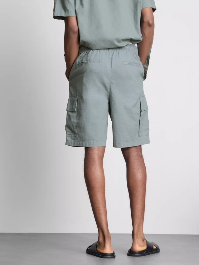 Cargo-Shorts aus Leinenmischung