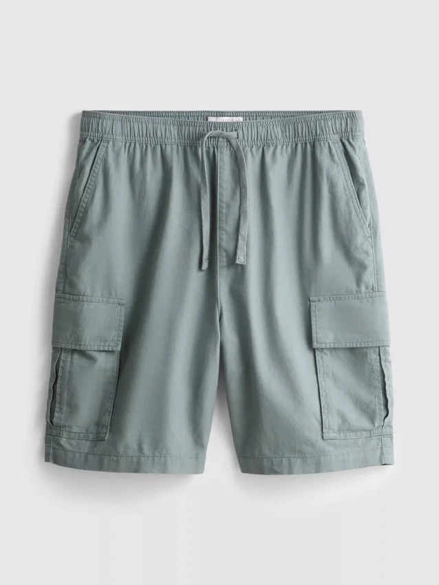 Cargo-Shorts aus Leinenmischung