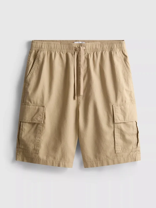 Cargo-Shorts aus Leinenmischung