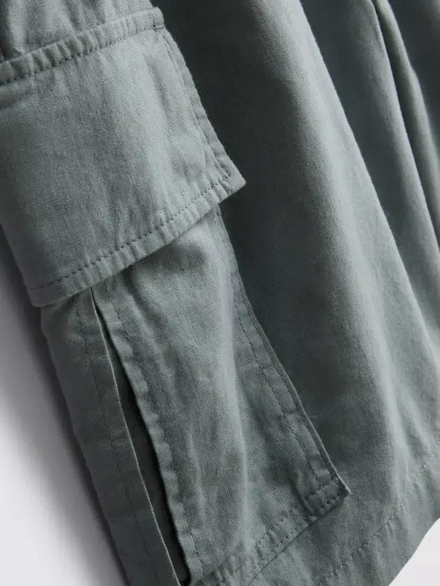 Cargo-Shorts aus Leinenmischung