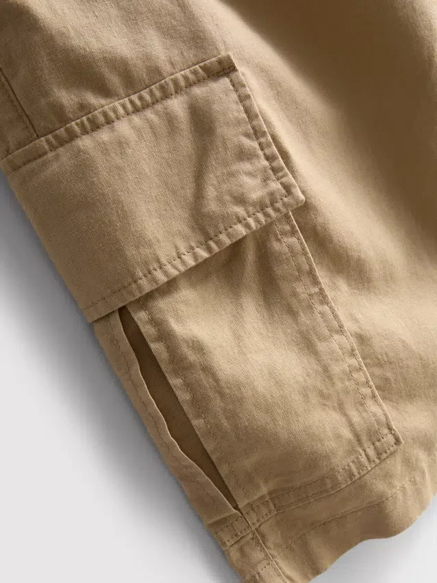 Cargo-Shorts aus Leinenmischung