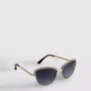 Cat-Eye-Sonnenbrille mit Strasssteinen