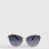 Cat-Eye-Sonnenbrille mit Strasssteinen