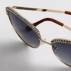 Cat-Eye-Sonnenbrille mit Strasssteinen