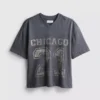 Chicago-Grafik-Hemd mit V-Ausschnitt
