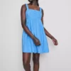 Cornelli-Minikleid aus Baumwolle