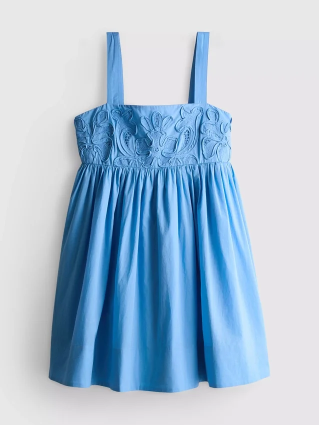 Cornelli-Minikleid aus Baumwolle