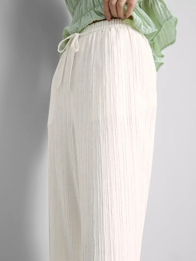 Crinkle-Hose mit geradem Bein