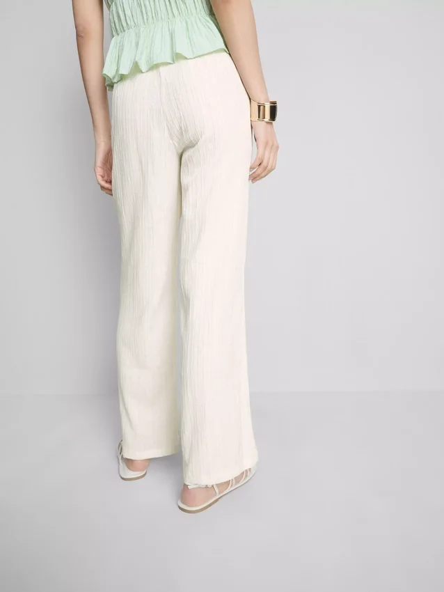 Crinkle-Hose mit geradem Bein