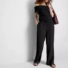 Crinkle-Hose mit weitem Bein