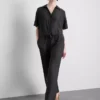Crinkle-Hose mit weitem Bein