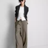 Crinkle-Hose mit weitem Bein