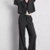 Crinkle-Hose mit weitem Bein