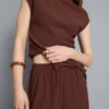Crinkle-Hose mit weitem Bein