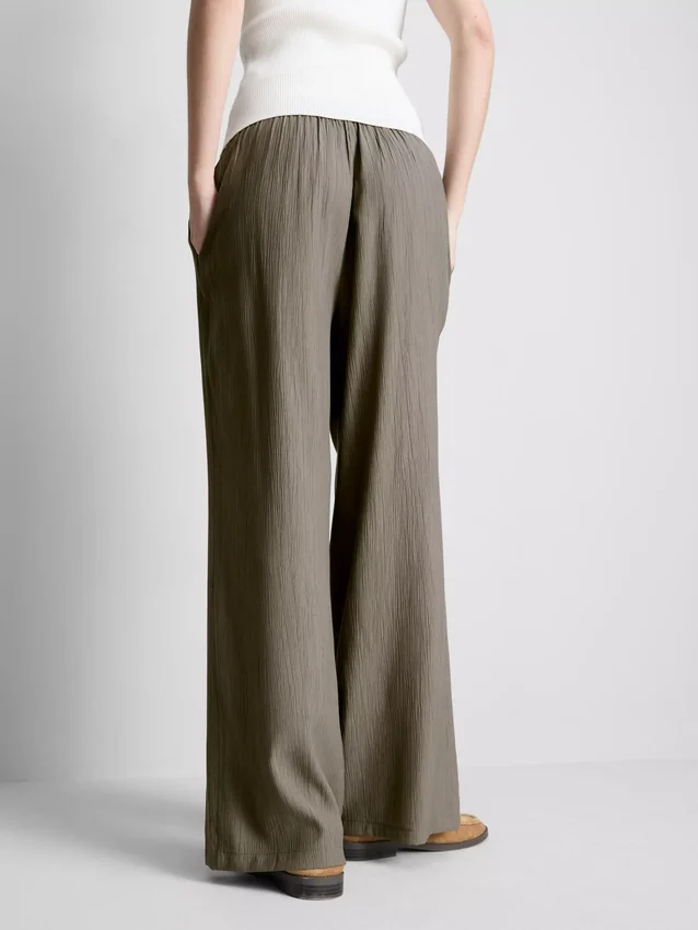 Crinkle-Hose mit weitem Bein