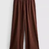 Crinkle-Hose mit weitem Bein