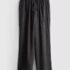 Crinkle-Hose mit weitem Bein