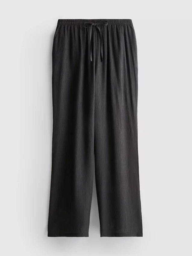 Crinkle-Hose mit weitem Bein