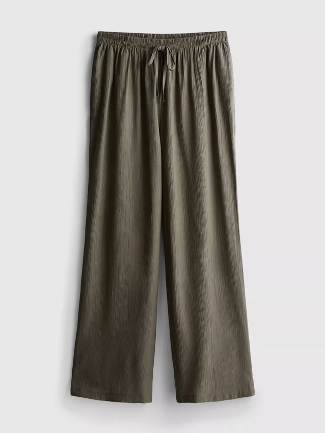 Crinkle-Hose mit weitem Bein