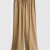 Crinkle-Hose mit weitem Bein