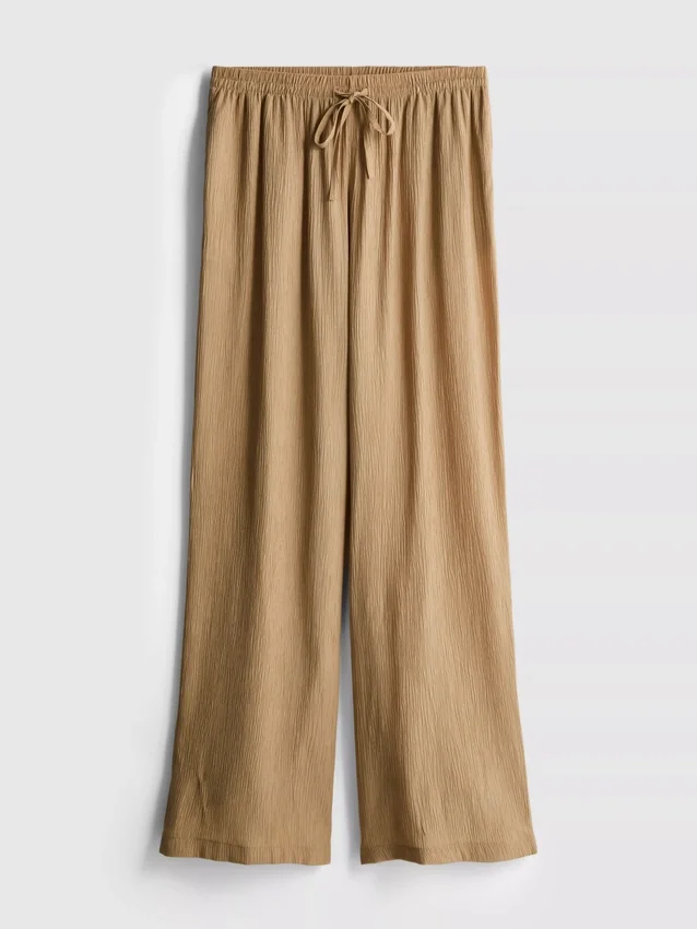 Crinkle-Hose mit weitem Bein